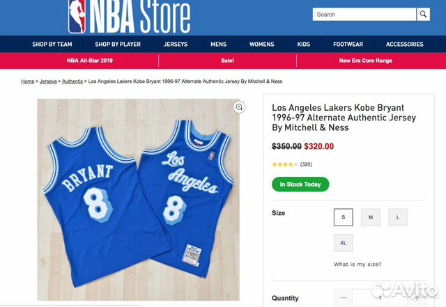 Authentic джерси Kobe Bryant Mitchell & Ness NBA