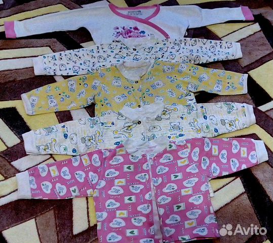 Пакет одежды на девочку размер 74