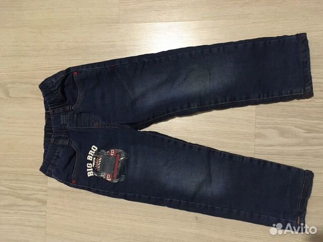 Тёплые джинсы Modis на флисе 110-116 см. 62 см по