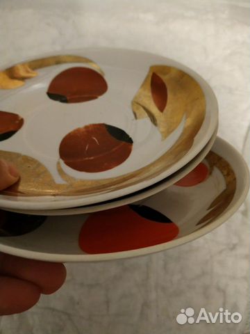 Блюдца 3 шт. и чашка времён СССР Блюдца 3 шт. и чашка времён СССР