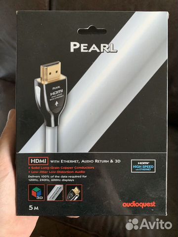 Audioquest hdmi pearl 5 метров Audioquest hdmi pearl 5 метров