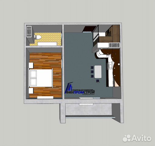 2-к квартира, 40.8 м², 2/10 эт.