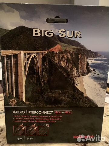Кабели межблочные audioquest Big Sur 1m Кабели межблочные audioquest Big Sur 1m