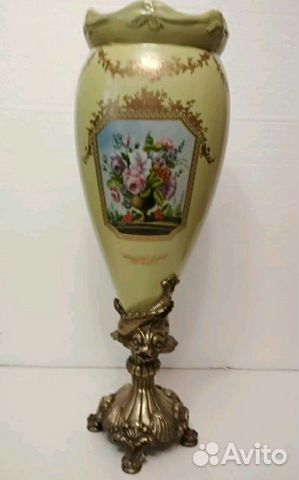 Ваза (фарфор/бронза) на основании 50см