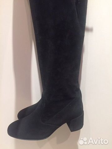 Сапоги ботфорты замшевые Hogl