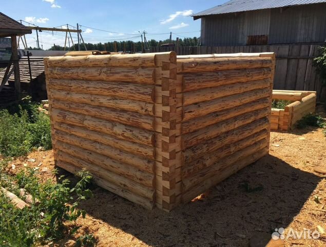 Сруб из рубленного бревна. Зимний лес. По договору Сруб из рубленного бревна. Зимний лес. По договору