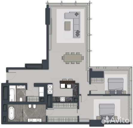4-к квартира, 145.8 м², 58/78 эт. 4-к квартира, 145.8 м², 58/78 эт.