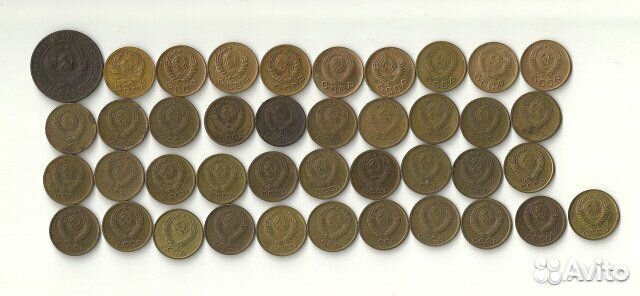 Монеты СССР 1коп.1968-1991, 2коп. 1941,1961-1991гг