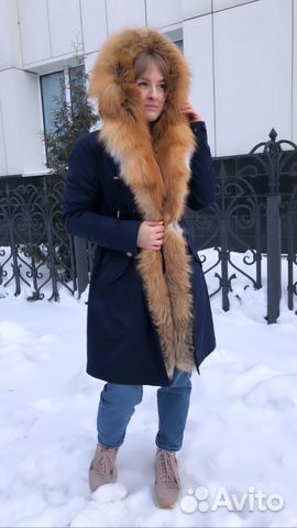 Парка с натуральным мехом лисы