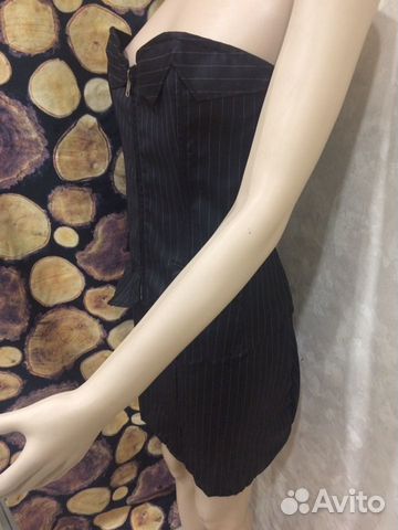 Корсет с юбкой в полоску