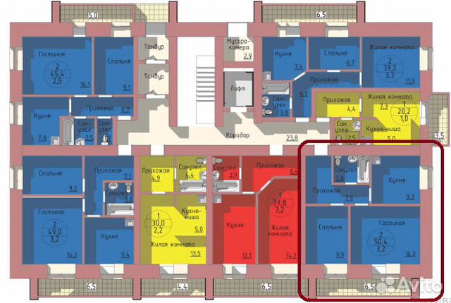 2-к квартира, 50.4 м², 8/10 эт. 2-к квартира, 50.4 м², 8/10 эт.
