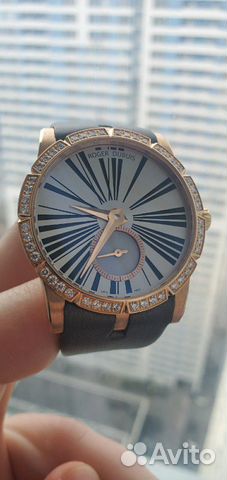 Часы Roger Dubuis Excalibur 36мм, золото, бриллиан