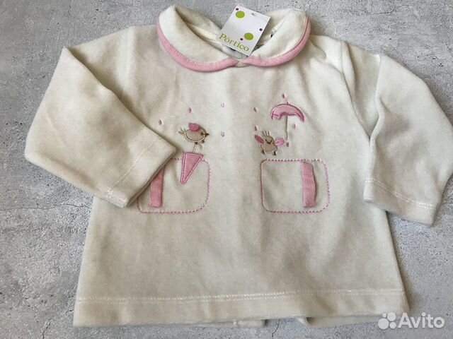 Флисовая кофта для девочки 9 мес