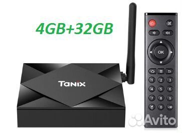 TB бокс Android 10 Tanix TX6S 4/32Gb смарт тв