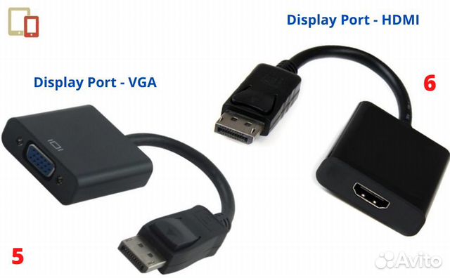 Адаптер Mini DP, DP, Mini DVI - hdmi / DVI / VGA Адаптер Mini DP, DP, Mini DVI - hdmi / DVI / VGA