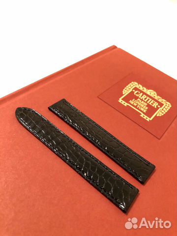 Cartier новый ремешок кожа аллигатора 16/16 картье Cartier новый ремешок кожа аллигатора 16/16 картье