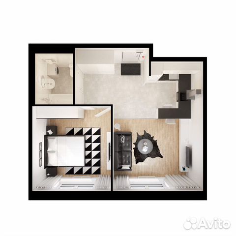 1-к квартира, 45.7 м², 3/15 эт.