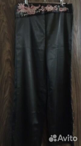 Брюки китайские атласные с поясом 44 размер новые Брюки китайские атласные с поясом 44 размер новые