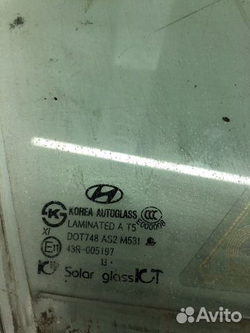 Стекло двери переднее правое (Hyundai Equus)