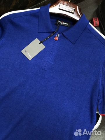 Kiton трикотажное поло голубое Kiton трикотажное поло голубое