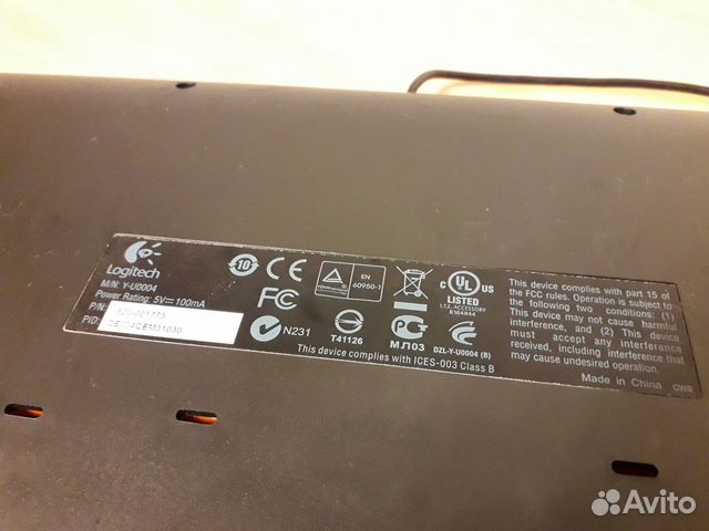 Клавиатура logitech n231проводная