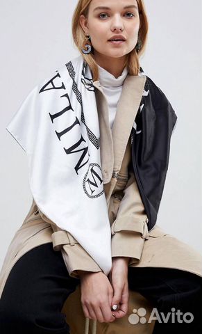 Новый атласный платок ASOS шарф накидка палантин