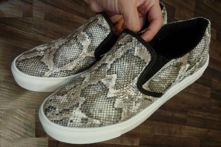 Слипоны женские под змею, размер 37
