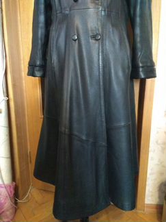 Пальто женское из натуральной кожи - XL