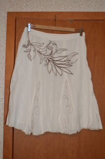 Белая юбка на лето хлопок марлевка Marks Spencer