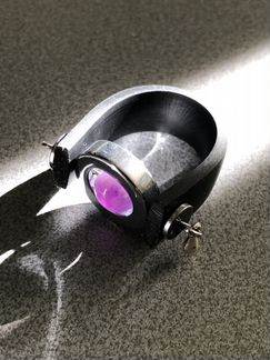 Кольцо из каучука с агатом