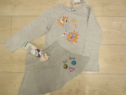 Юбка Coccodrillo и лонгслив р.110-116, новые
