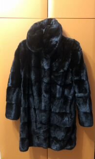 Шуба норковая с капюшоном