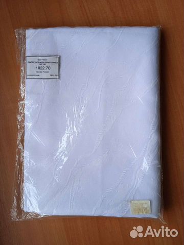 Скатерть белая тефлон 180х160