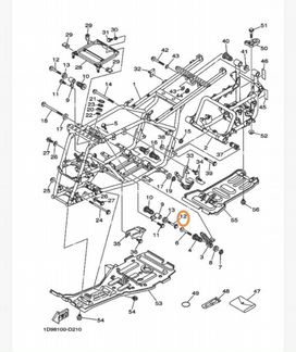 Оригинальный болт крепления ролика Yamaha Nytro