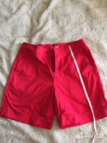 Шорты женские красные хлопок 46