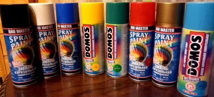 Балончик аэрозольный. Цвета на фото