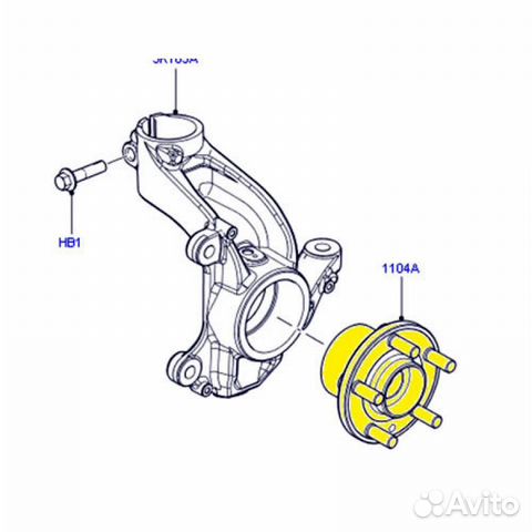 Передняя ступица для Land Rover Freelander 2