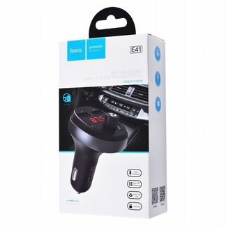 Hoco E41 автомобильное зарядное, FM трансмиттер)