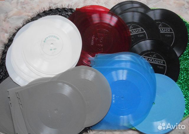 Грампластинки детские, гибкие, фотопластинки и др