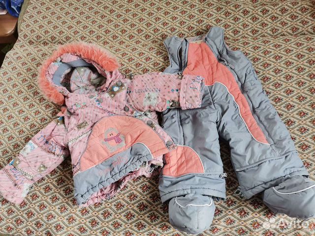 Костюм зимний на девочку, пуховик, комбинезон