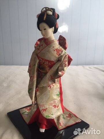 Статуэтка Гейша фарфор/текстиль