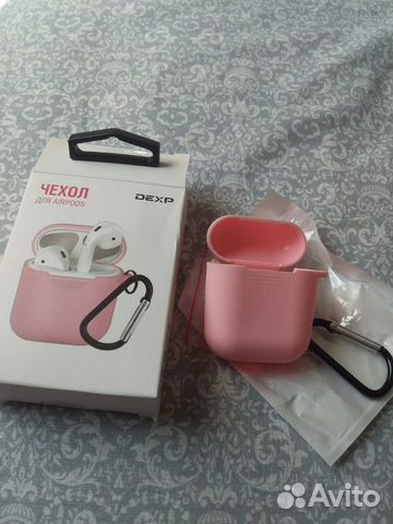 Розовый чехол силиконовый для Airpods