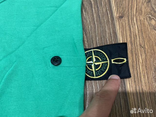 Кофта Stone island 1/4 zip ярко зеленая M XL