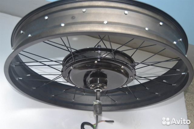 Мотор-колесо и аккумуляторы на Фэтбайк