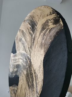 Картина на холсте D40 см акрил поталь текстурная п