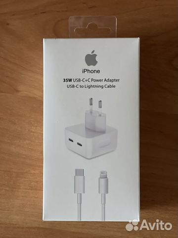 Адаптер питания + шнур 35W на iPhon, 2 USB-C
