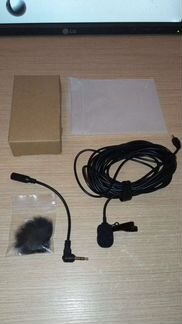 Микрофон петличный чувствительный для смартфона