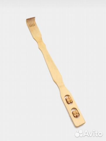 Деревянная чесалка для спины, массажёр роликовый