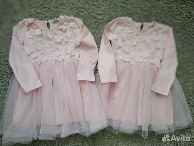 Платье для девочек двойняшек