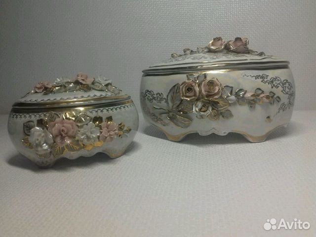 Шкатулки, конфетницы, вазочки. Фарфор. Винтаж